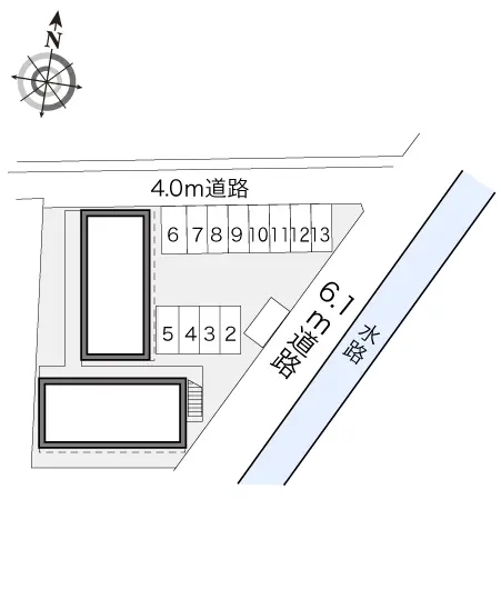 ★手数料０円★岡山市北区新屋敷町３丁目　月極駐車場（LP）